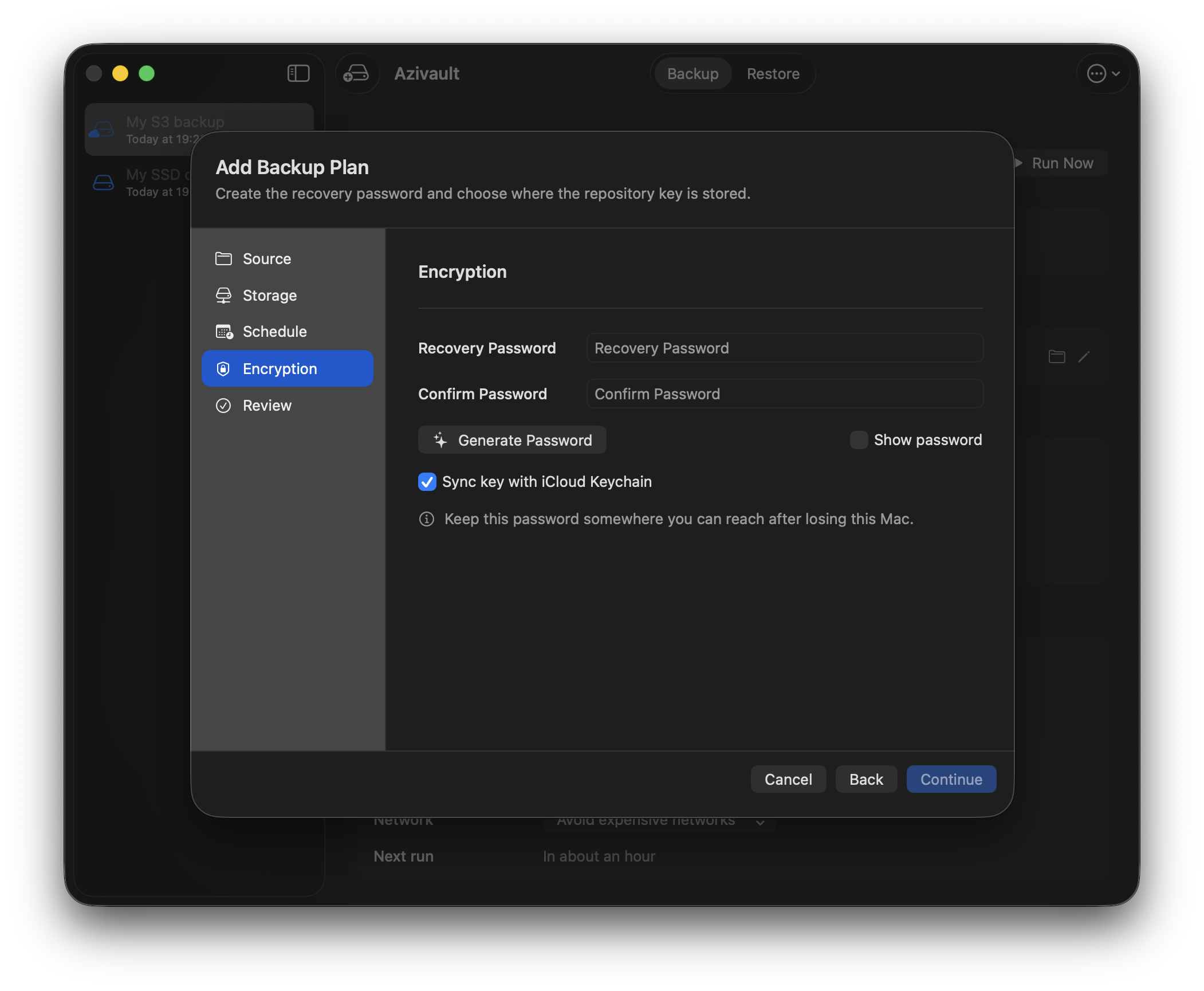 End-to-end encryption screenshot